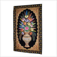 Silk Embroidery Jewel Carpet Flower