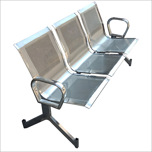 Machine Made 3 Seater Stainless Steel  Waiting Chair