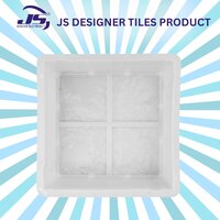 8x8 4 Dabbi Stone Mould - Synthetic Silicone Plastic, 8x8 Inches, Gray & Red | Durable Mould Life Of 1-2 Years For Paver Block Production