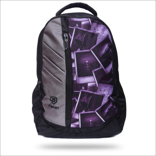 Purple Printed Medium Bag
