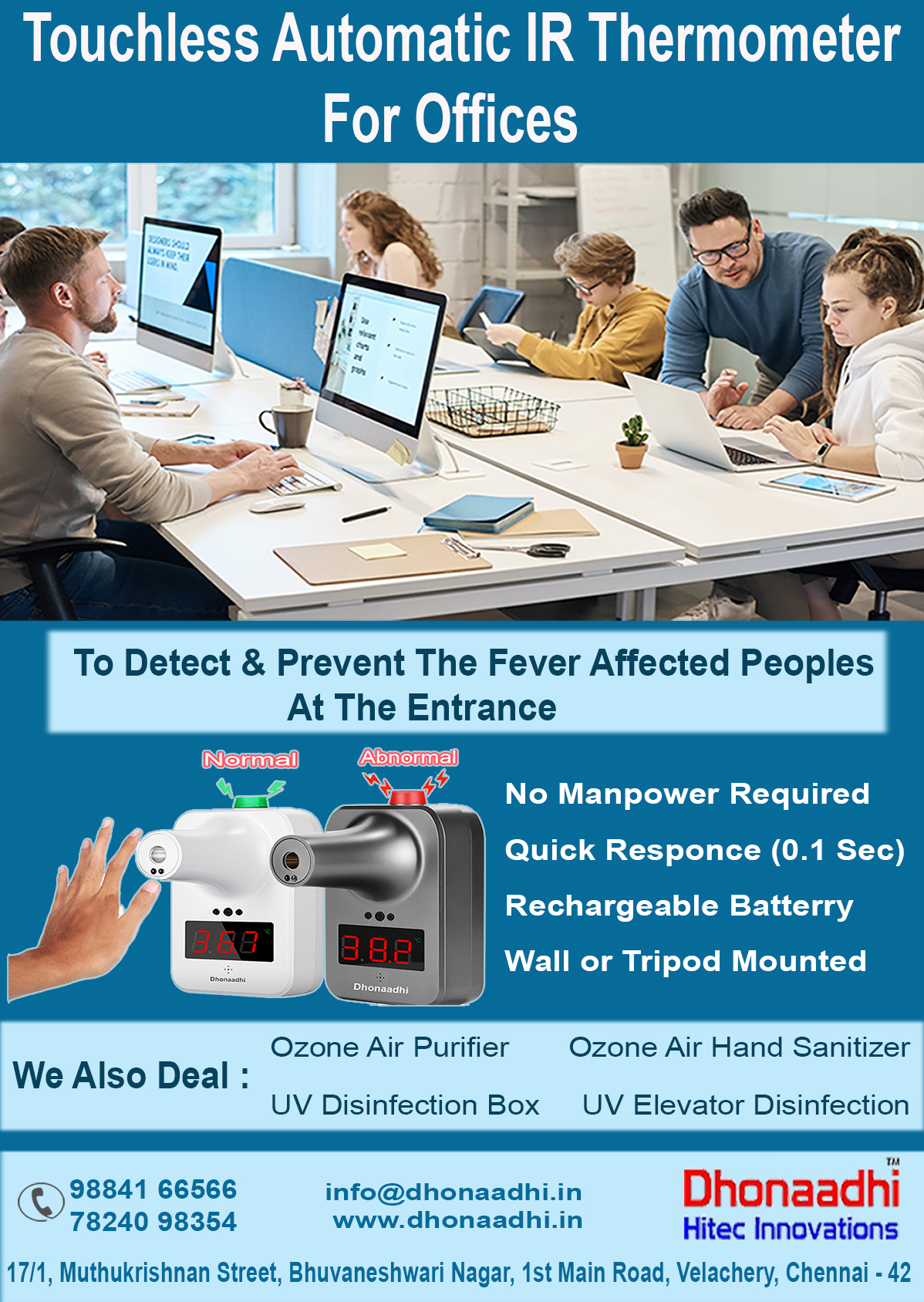 Touchless Automatic IR Thermometer