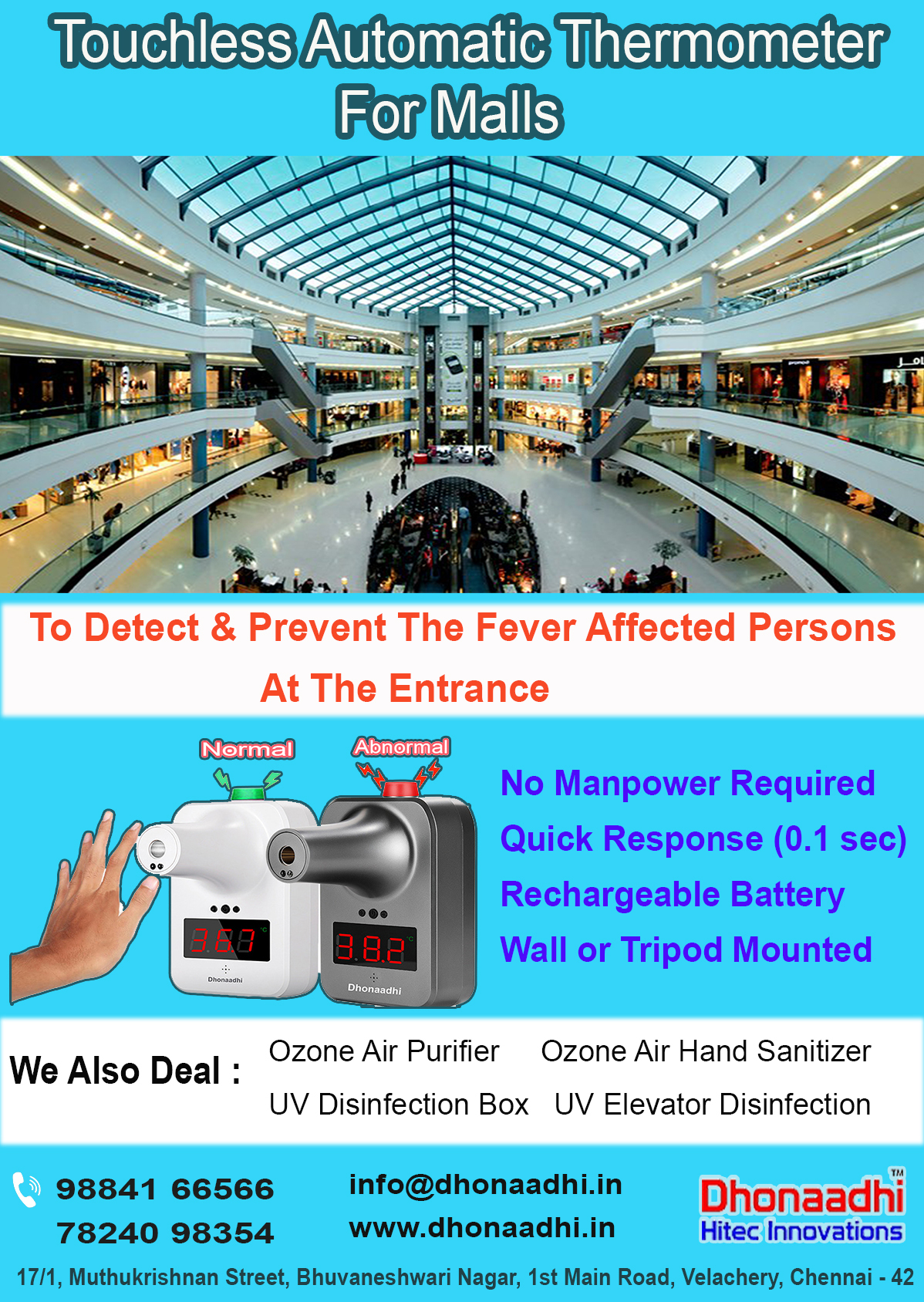 Touchless Automatic IR Thermometer