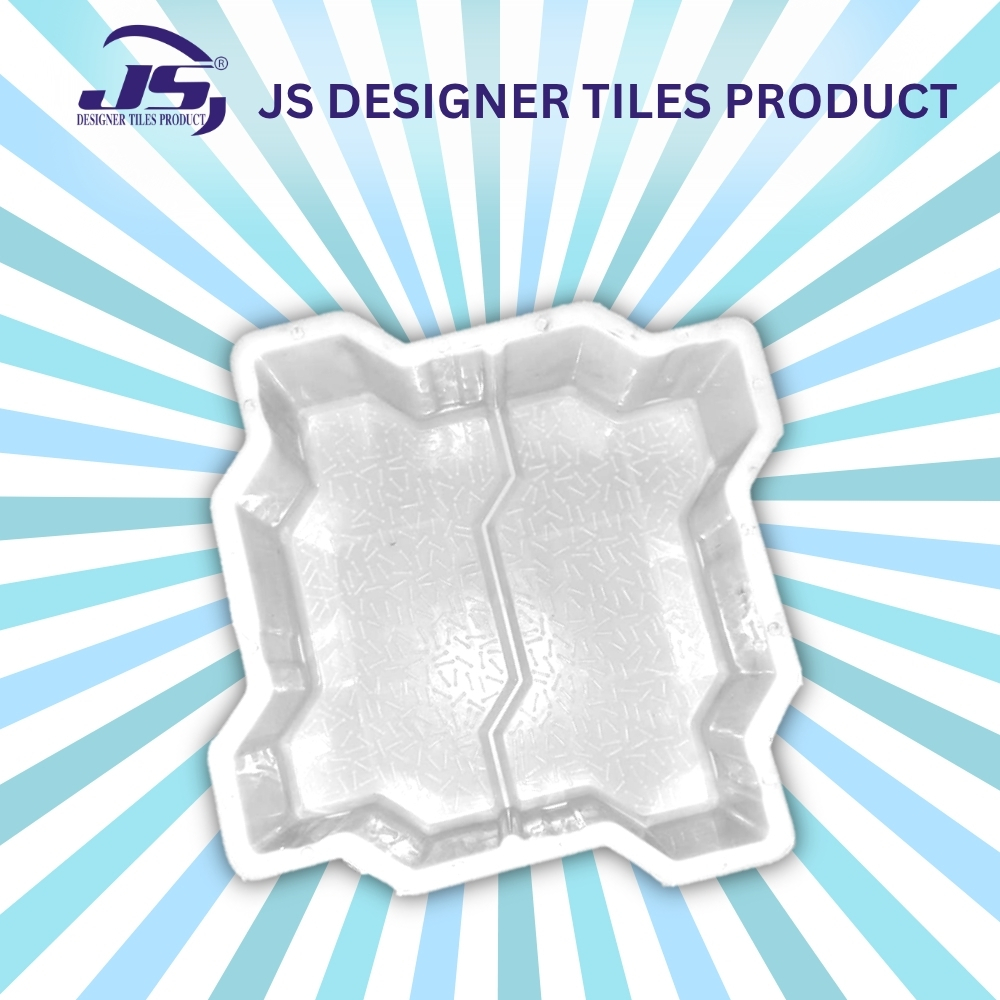 Double Zigzag Mould - Silicone Plastic, Manual Use, Zigzag Shape, Multicolor | Strong, Flexible Design for Making Paver Blocks