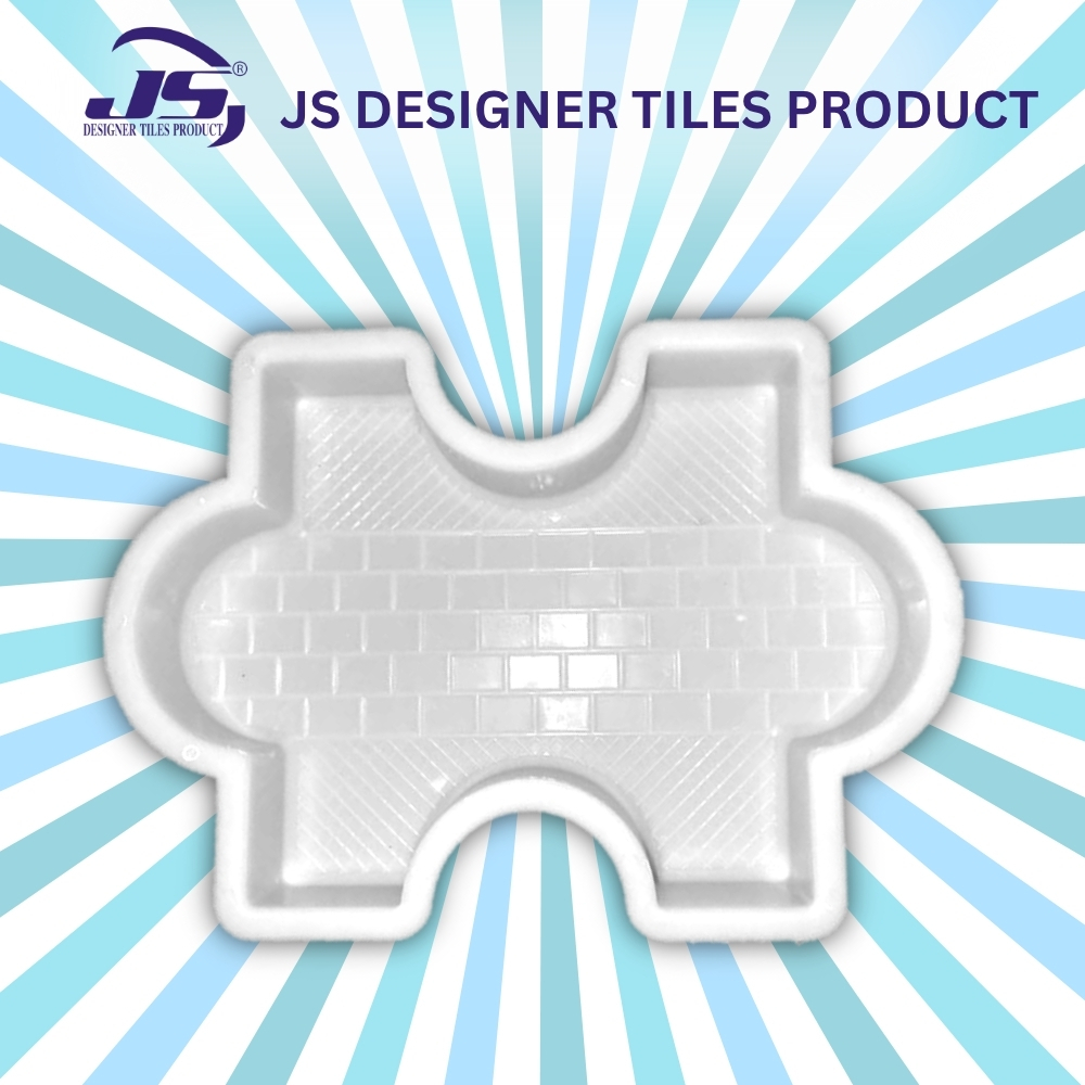 Interlocking Paver Moulds - Synthetic Silicone Plastic, Gray & Orange Color | Ideal for Paver Block Making, 1-2 Years Mould Life
