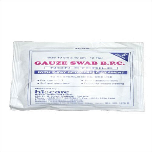 White Detectable Gauze Swab