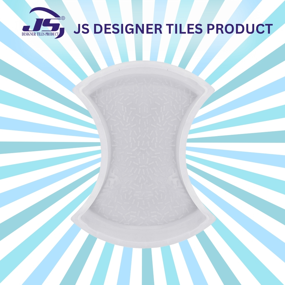 New Damru Mould - Synthetic Silicone Plastic | Color: White, Mould Life: 1-2 Years, Ideal for Paver Block Production, Rough Surface Finish