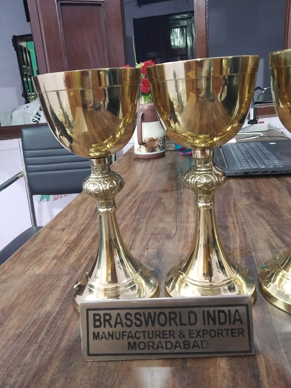 Brass Gold Engraved Chalice And Paten Church Supplies