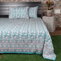 Jaipuri Hand Block Printed Cotton  Bedsheet