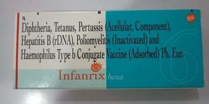 Diphtheria, Tetanus, Pertussis, Hepatitis B, Poliomyelitis & Haemophilus Type B Conjugate Vaccine