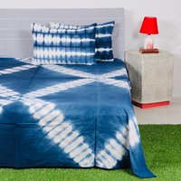 Black White Dyed Handmade Cotton Bedsheet