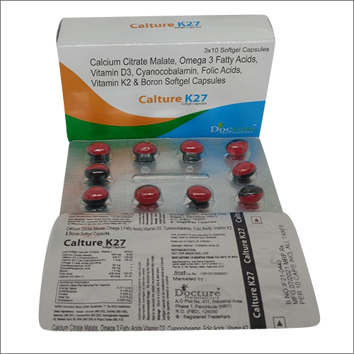 Calcium Citrate Malate Omega 3 Fatty Acids Vitamin D3 Cyanocobalamin Folic Acid Vitamin K2 And Boron Softgel Capsules
