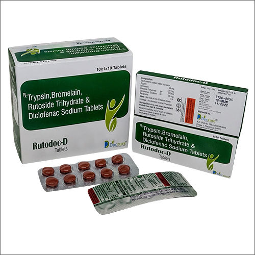 Trypsin Bromelain Rutoside Trihydrate And Diclofenac Sodium Tablets