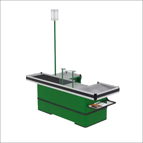 Billing Reception Counter - Metal Structure Outdoor Use Modern Green Design | Durable Hotel Furniture with Ergonomic Features