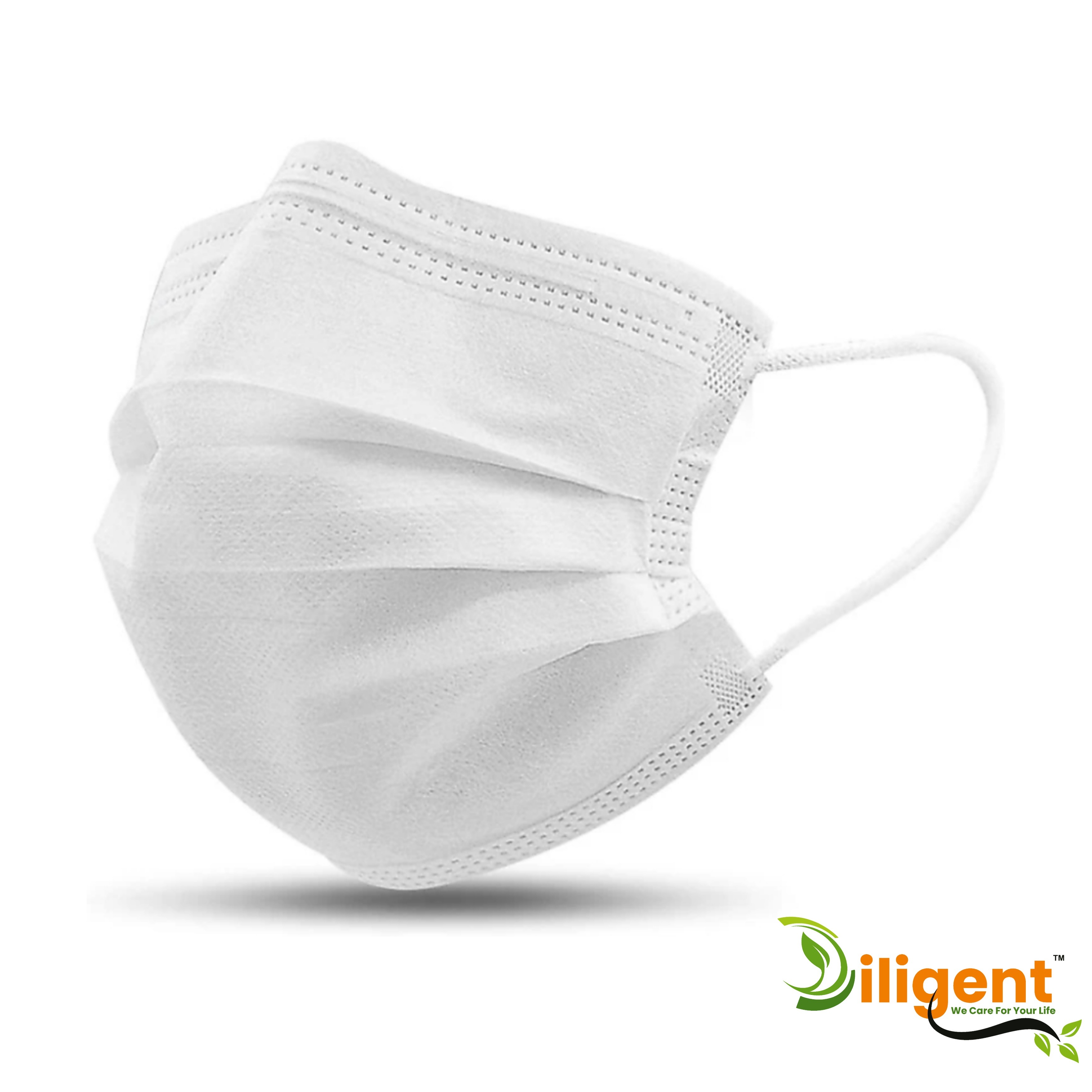 White 3 Ply Non Woven Surgical Face Mask
