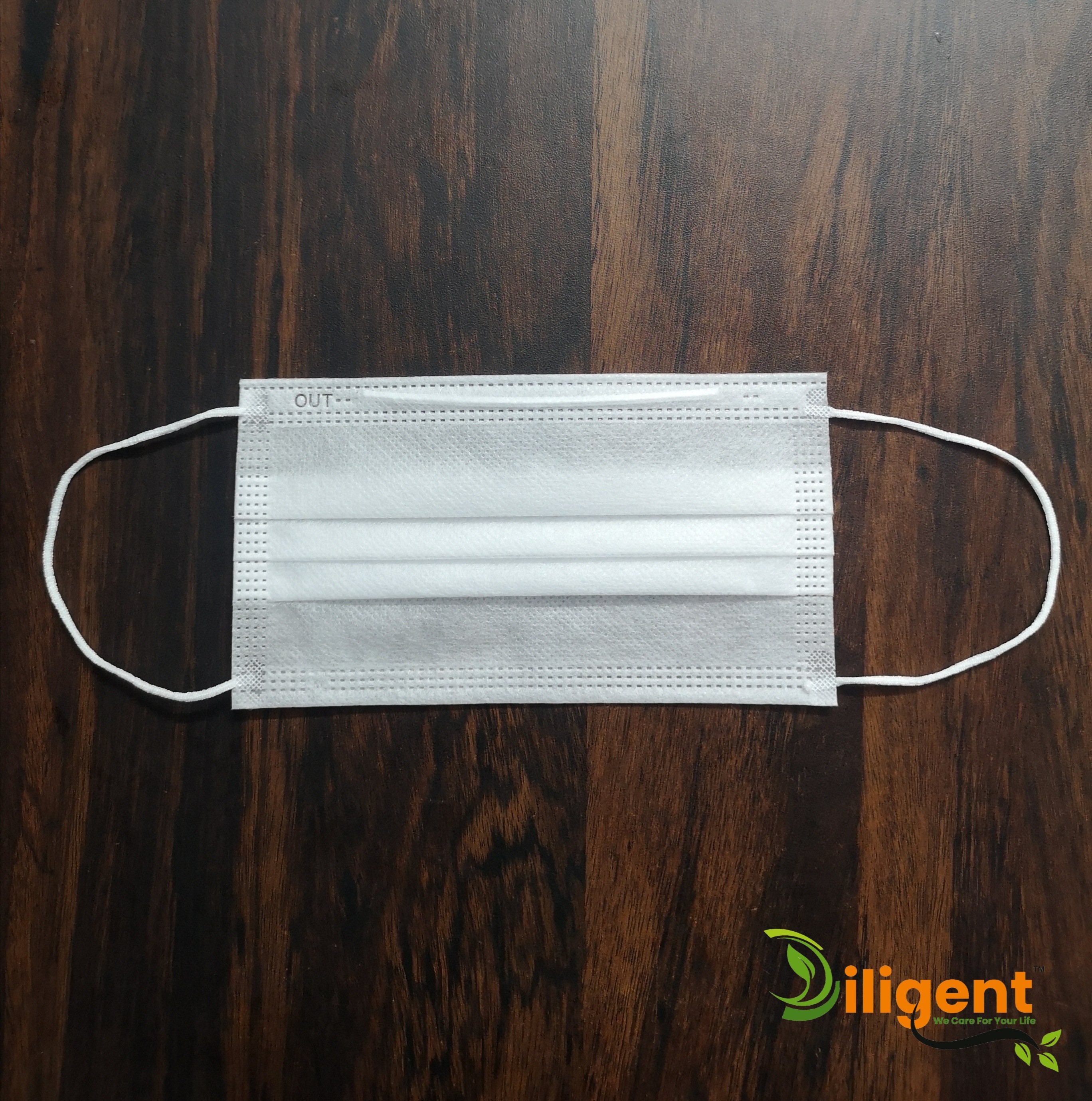 White 3 Ply Non Woven Surgical Face Mask