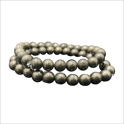 Pyrite Bracelet - Elastic Stretch, Unisex Design | Chakra Stimulating, Mind Strengthening, Flexible Pyrite Crystal Beads