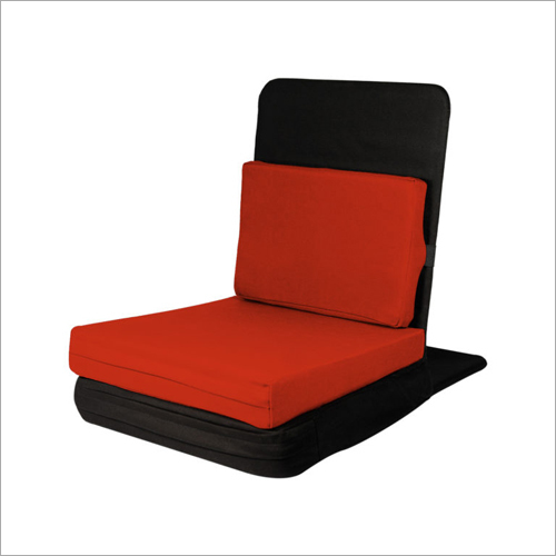 Pu Foam Red Moksh Zen Chair With Cushion And Backrest
