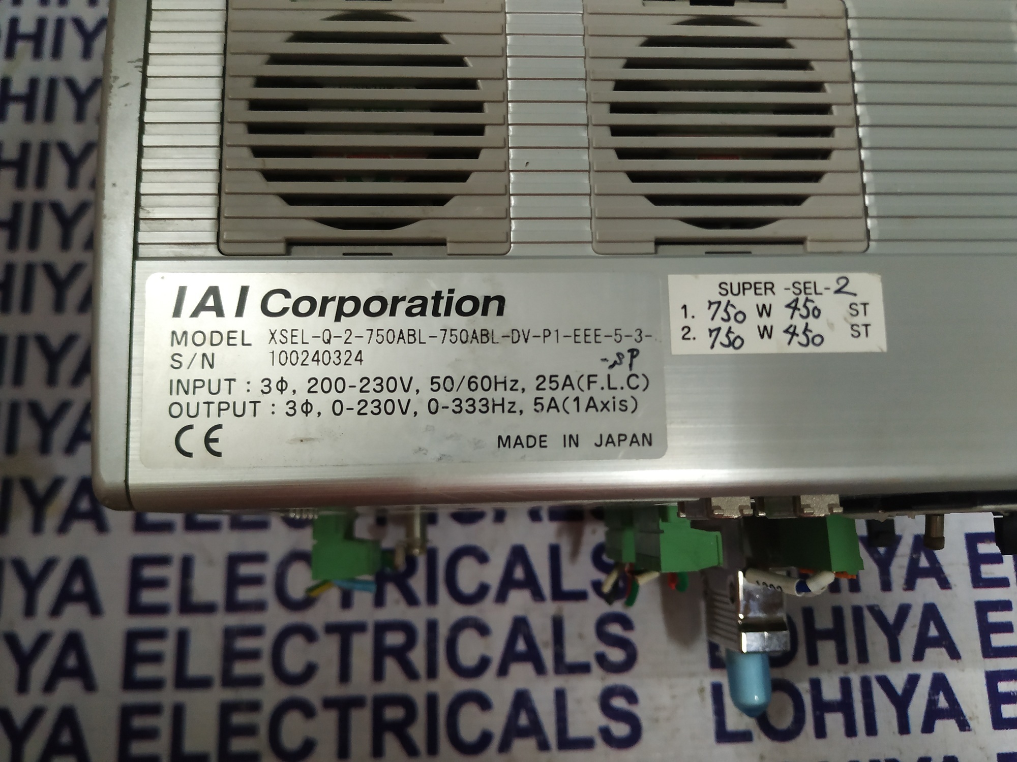 IAI X-SEL CONTROLLER XSEL-Q-2-750ABL-750ABL-DV-P1-EEE-5-3