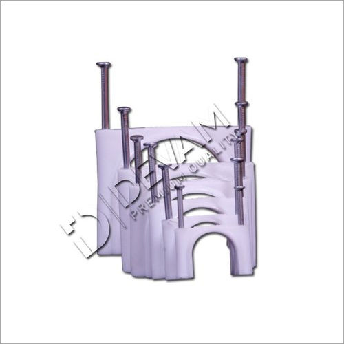 White 1-2 Inch Upvc Nail Clamp