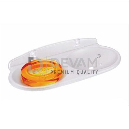 Devam Transparent Plastic Double Soap Dish