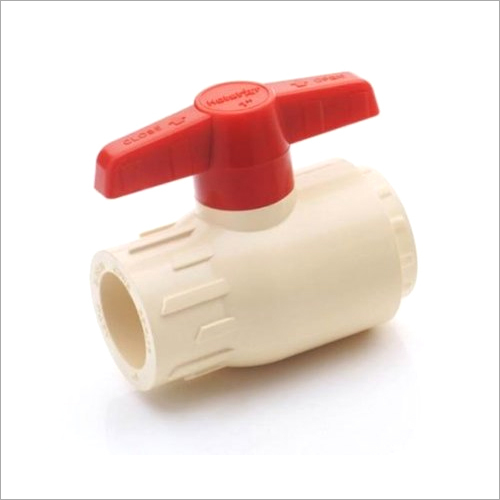 1-2 Inch Cpvc Short Handle Ball Valve - Color: Off-White