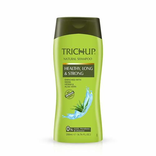 Trichup Healthy, Long & Strong Hair Shampoo- with The Natural Goodness of Aloe Vera, Neem & Henna - 200ml