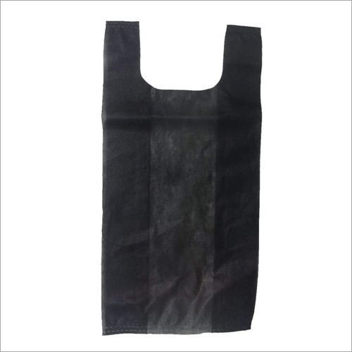 9x13 Inch Black Non Woven U Cut Bag