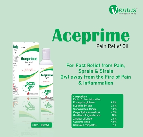 Aceprime Pain Relief Oil By VENTUS PHARMACEUTICALS PRIVATE LIMITED