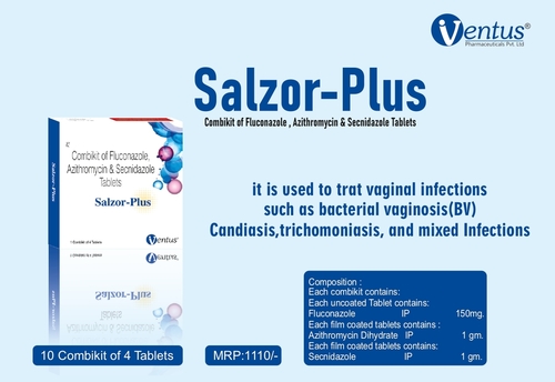 Combikit of Fluconazole Azithromycin and Secnidazole Tablets By VENTUS PHARMACEUTICALS PRIVATE LIMITED