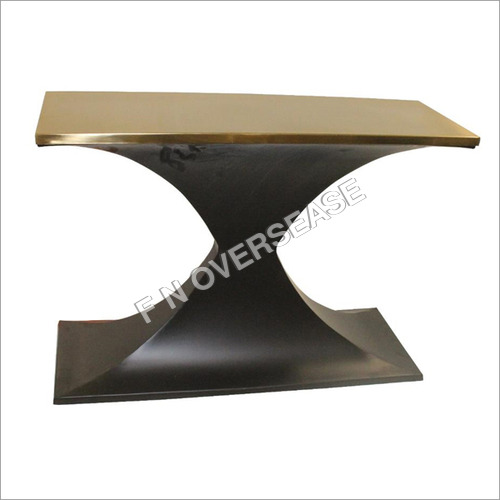 Side Table In Iron With Brass Top