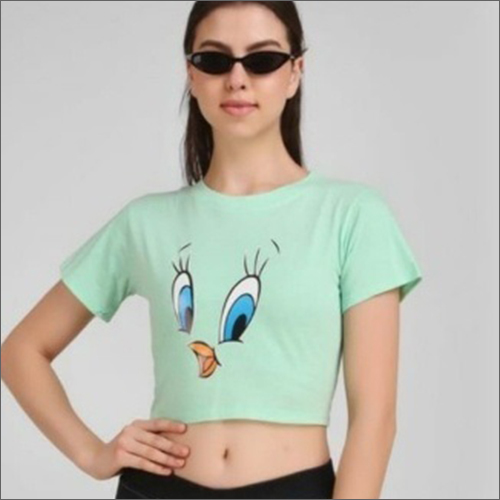 Ladies Round Neck Crop Top