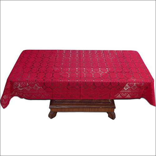 Printed Red Net Center Table Cover
