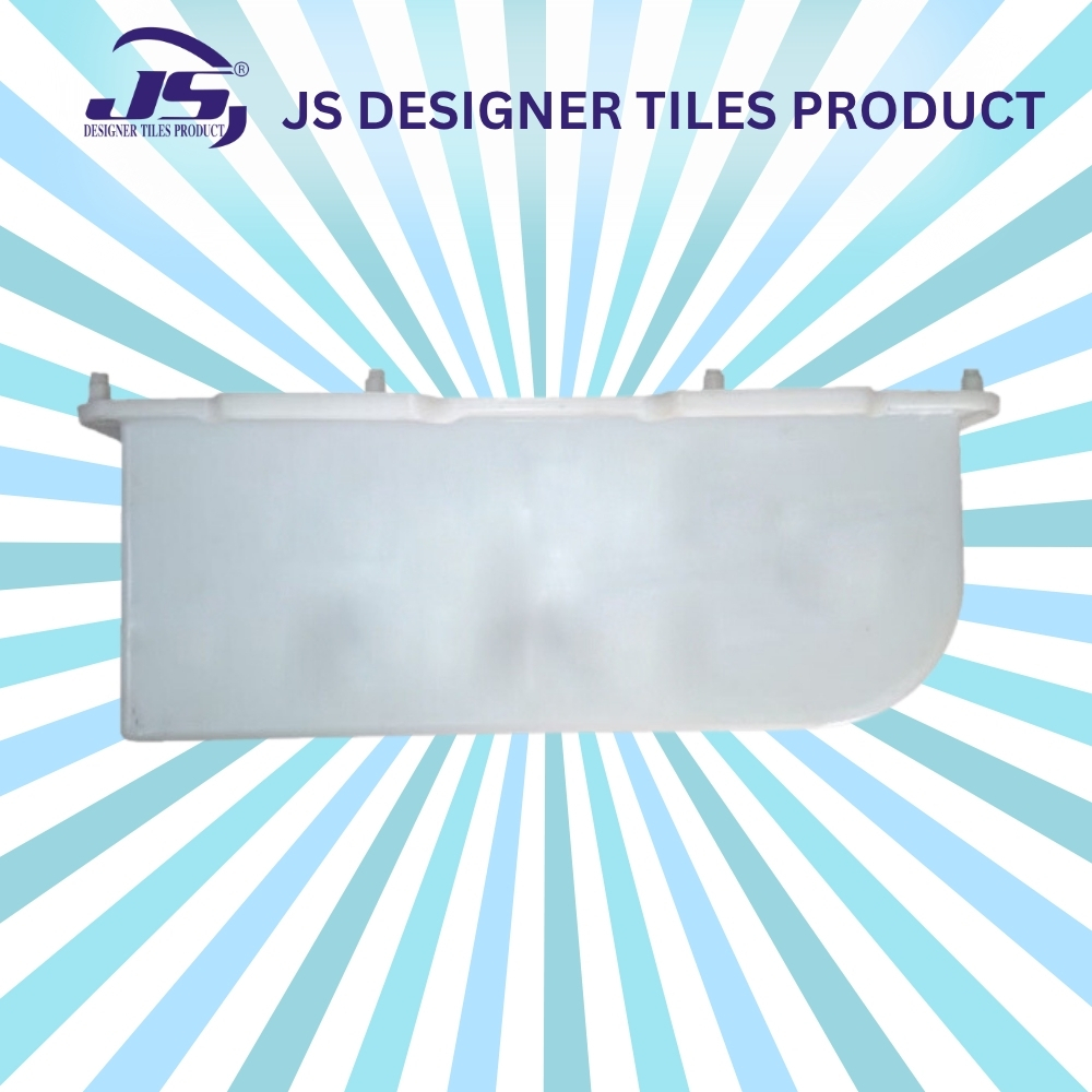 KERBSTONE 12X16X6 ROUND - Synthetic Silicone Plastic Mould , White Plastic Material with 1-2 Year Mould Life for Making Durable Kerb Stones