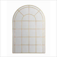 Arched Window Gold Mirror Frame