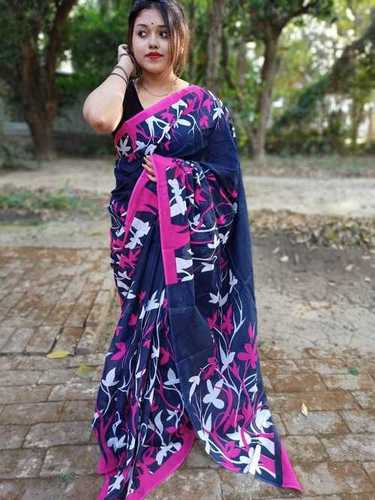 Casual Wear Block Printing Designs Saree at Rs 550 in Jaipur | ID:  15125651348