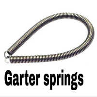 Garter Springs - Steel, 150mm Length, 10mm Coil Diameter, Silver Color | 100 Count, Ideal for Garter Applications