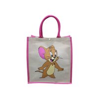 PP Laminated Juco Fabric Tote Bag With 4 Color Logo Print 2 Side
