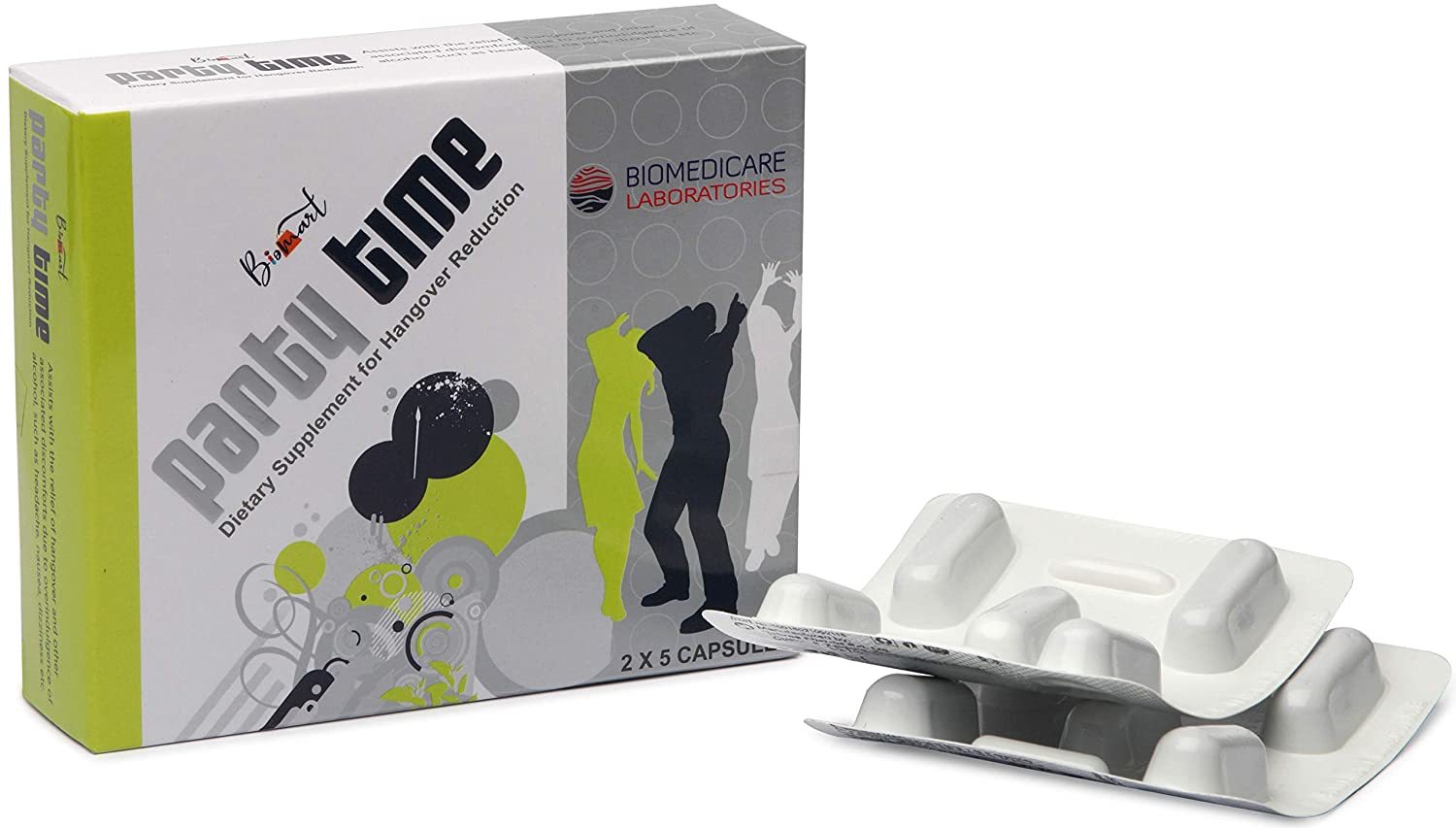 Biomart anti hangover relief party time capsules