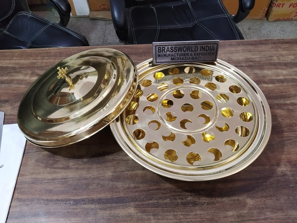 Brass Communion Tray Gold High Quality Church Supplies