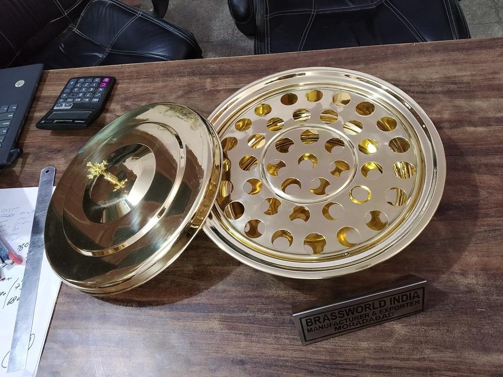 Brass Communion Tray Gold High Quality Church Supplies