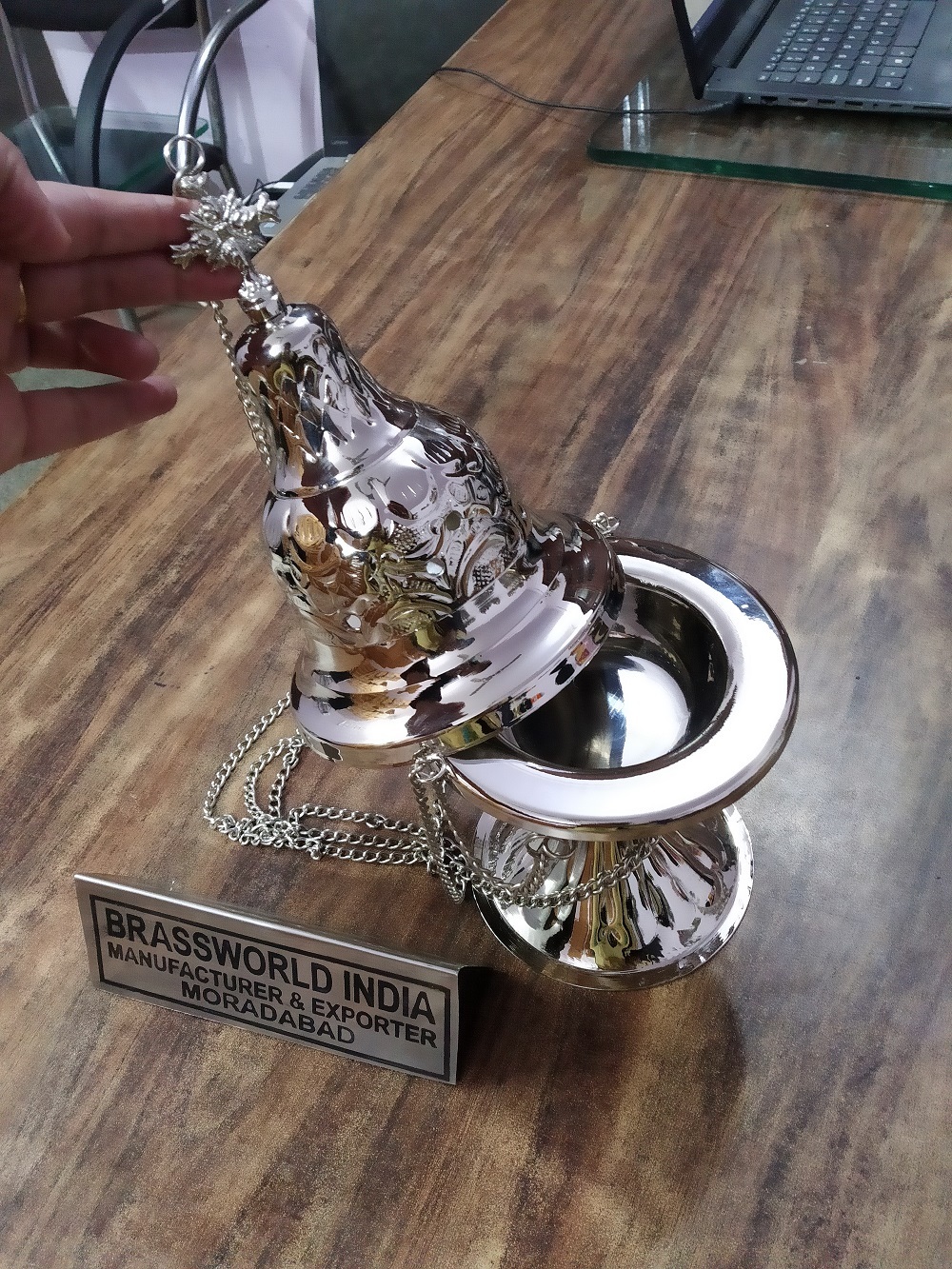 Brass Silver High Quality Engraved Censer For Church Supplies