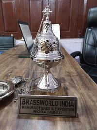 Brass Silver High Quality Engraved Censer For Church Supplies