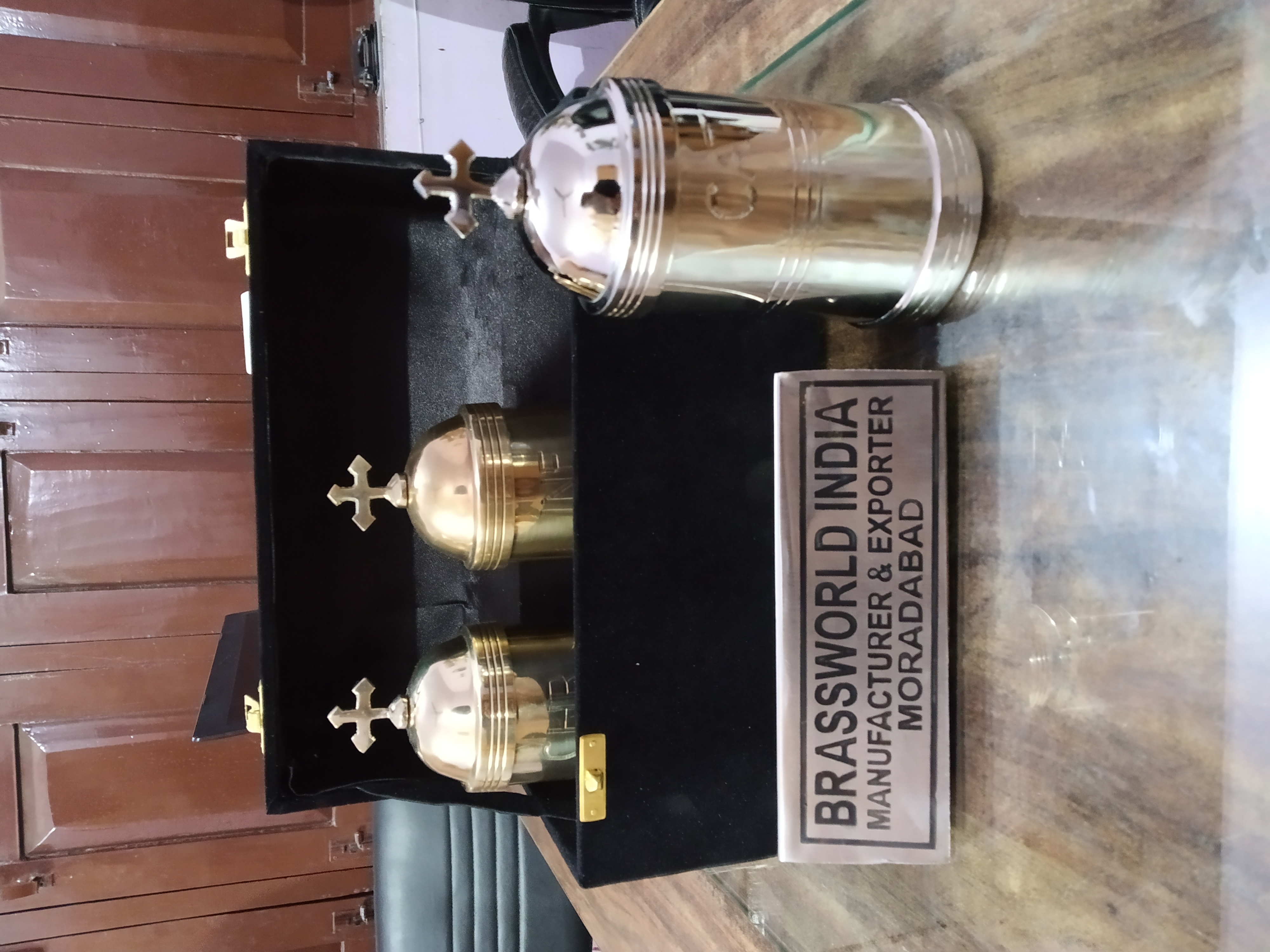 Brass Golden Communion With Cross Church Supplies