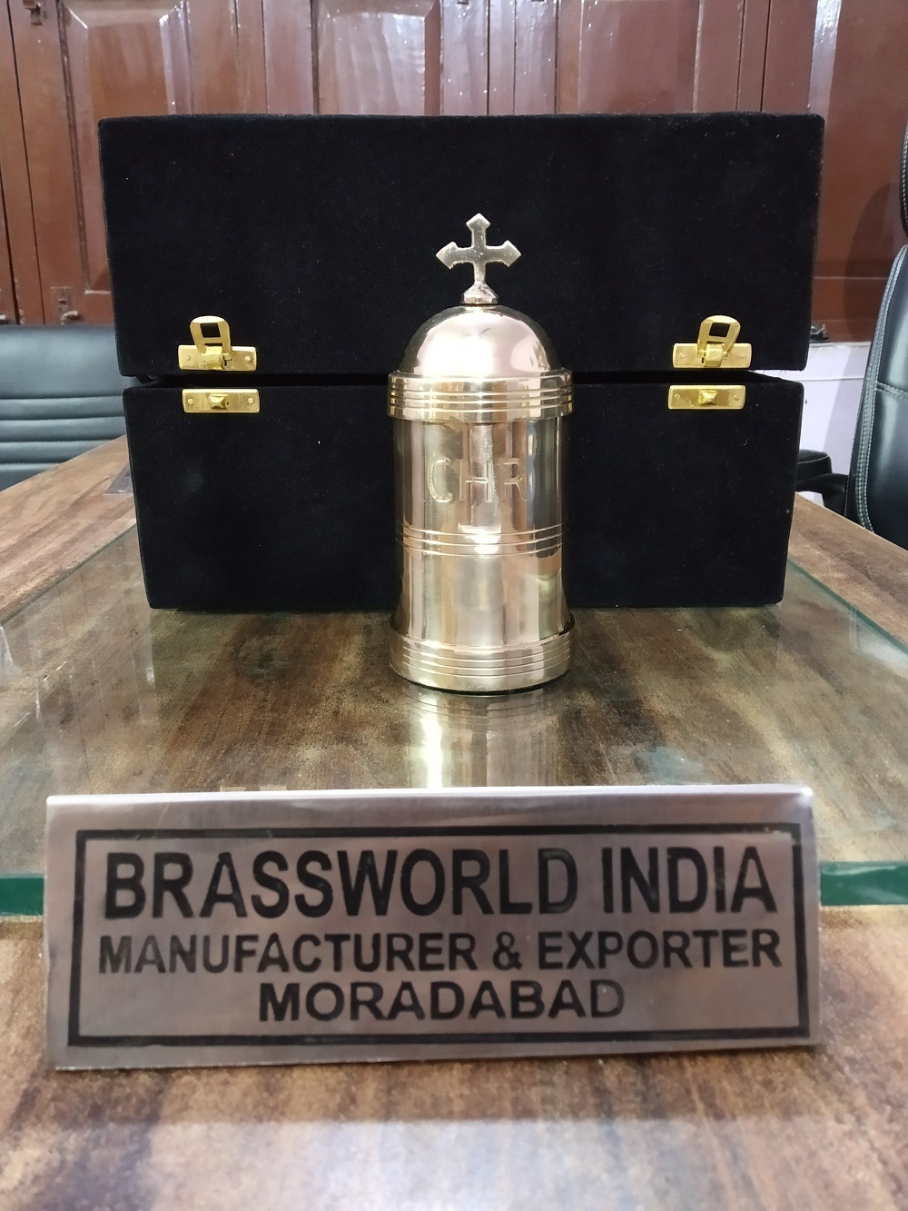 Brass Golden Communion With Cross Church Supplies