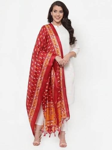 Off White Off-Whitea Solid Kurta With Trousers And Dupatta