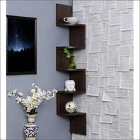 Zigzag Corner Wooden Wall Shelves