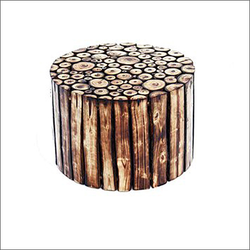 12x8 Inch Wooden Round Shape Stool