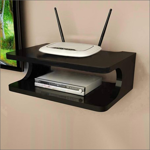 Black Set Top Box And Wifi Router Stand
