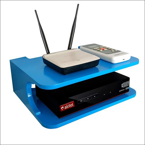 Blue Set Top Box And Wifi Router Stand