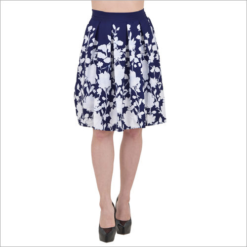 Black & White Ladies Printed Mini Skirt